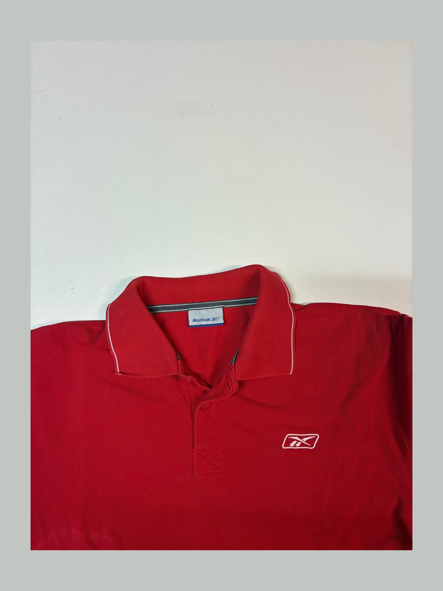 Vintage Reebok polo shirt mit Loch M 6461
