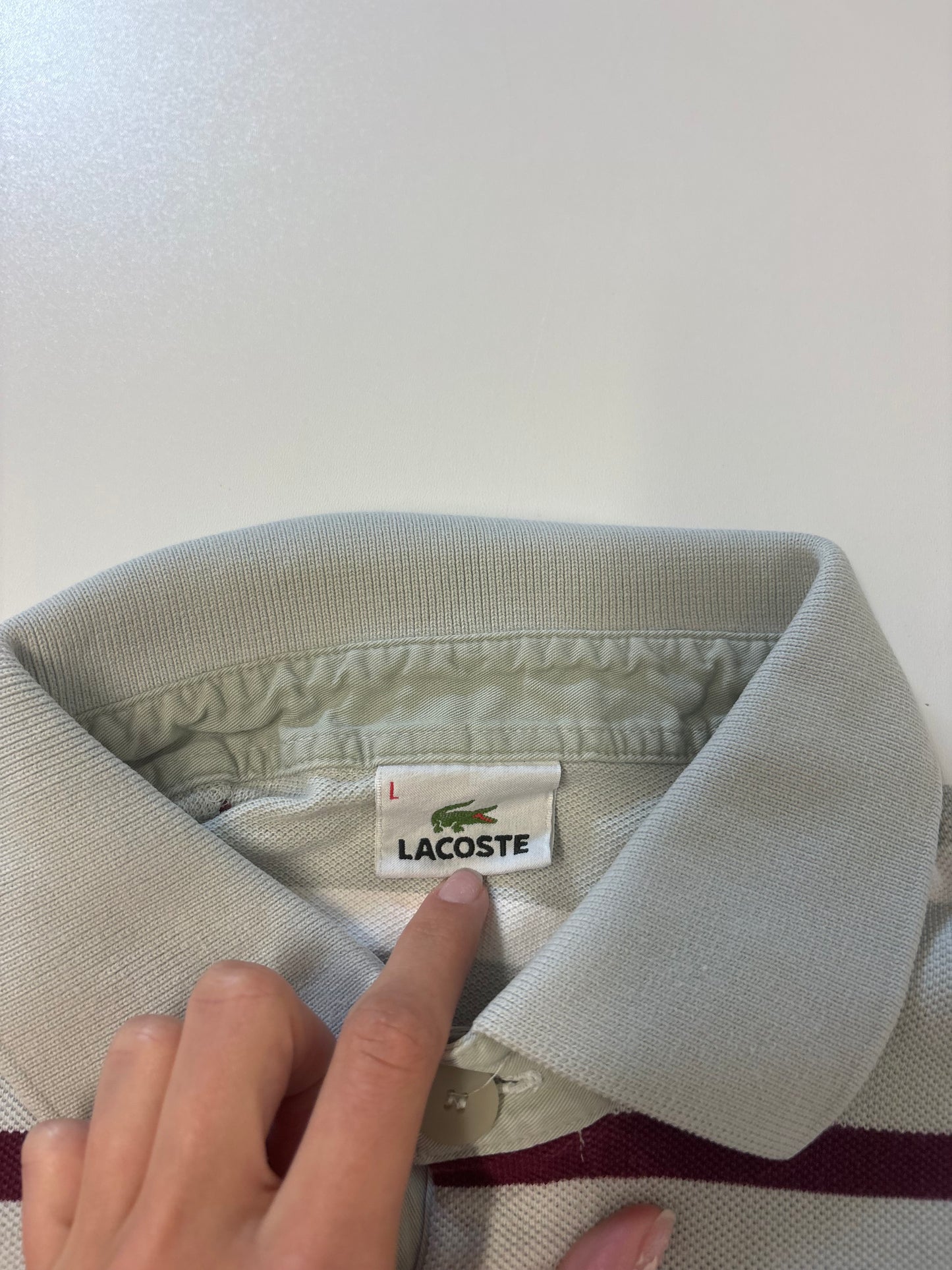 Lacoste Vintage Langarm Rubgy Polo  L 7497
