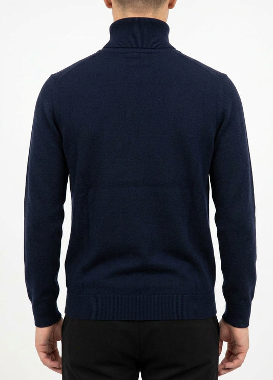 Lacoste Vintage Rollkragenpullover Wolle S navy 728 2
