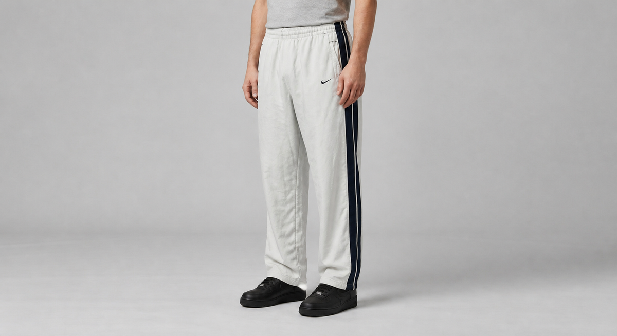 Nike Vintage Trackpants S 5492 – worn on model, photorealistic front view