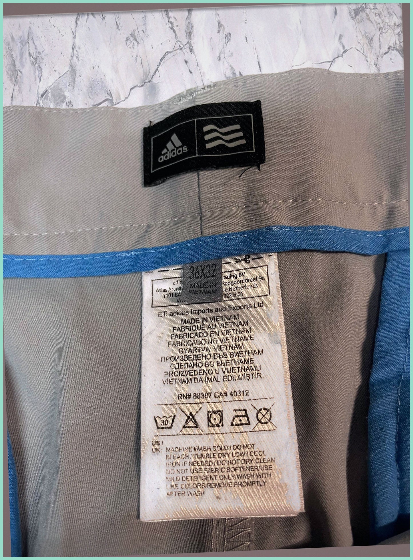 Adidas Vintage Golfhose 36/32 3-7-5-6