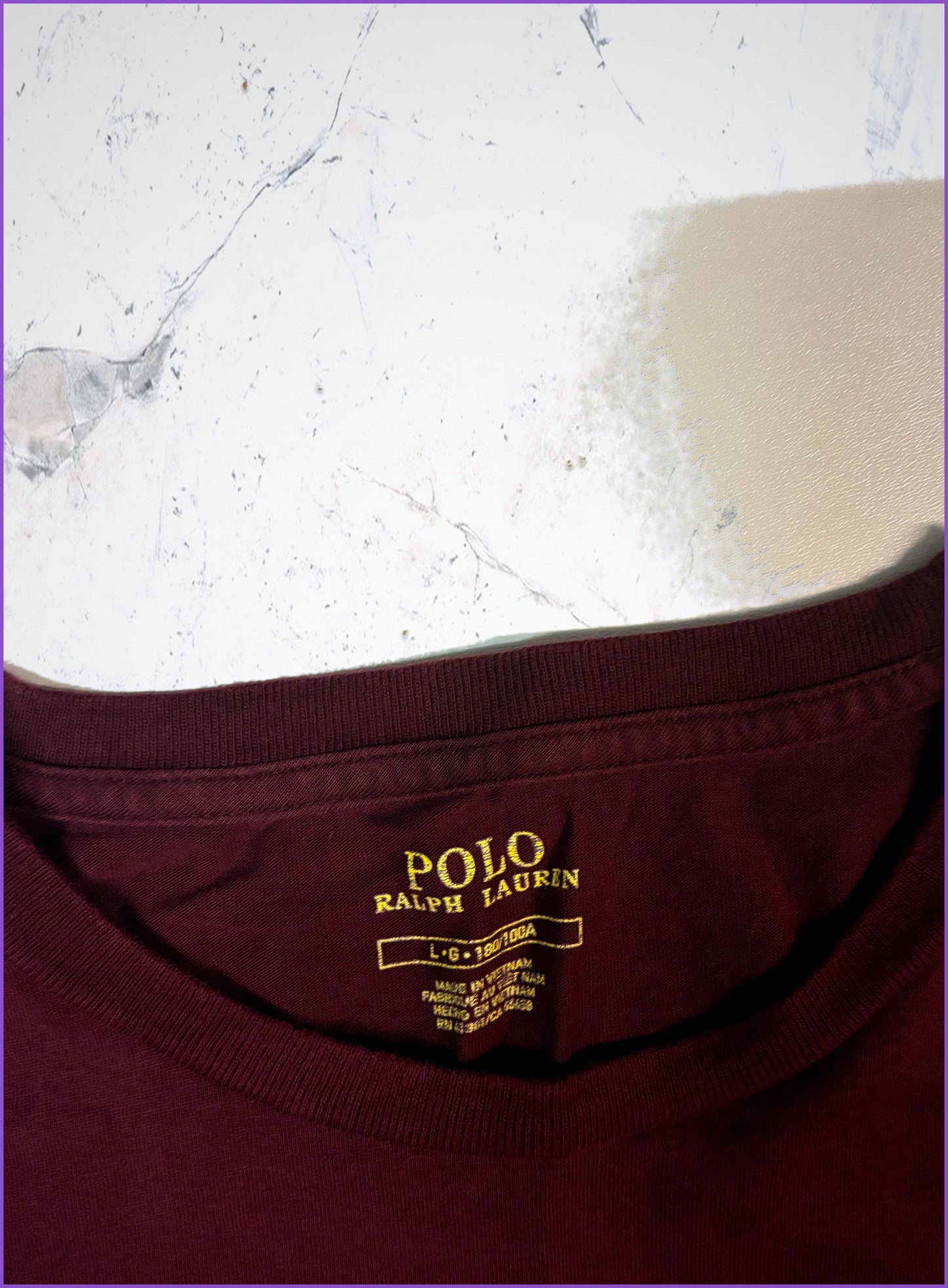 Vintage Polo Ralph Lauren Langarm Shirt Bordeauxrot L 6-0-7-0