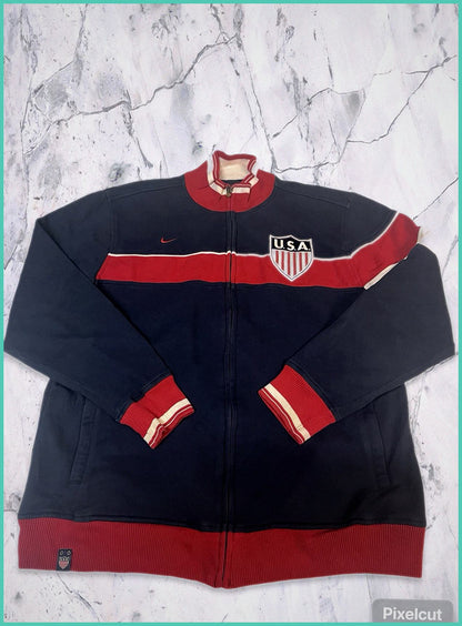 Vintage Nike USA Sweatjacke XL 5-7-6-6