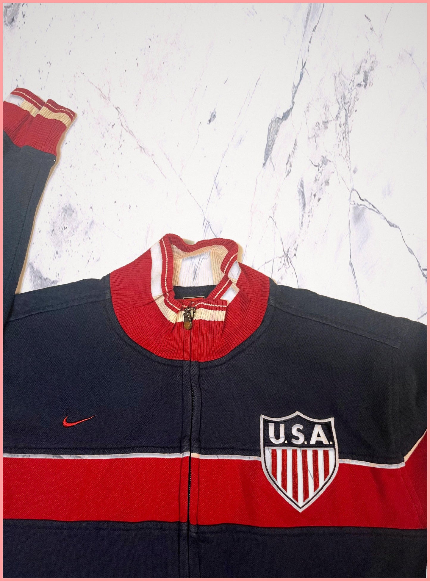 Vintage Nike USA Sweatjacke XL 5-7-6-6