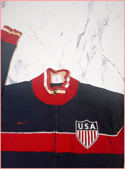 Vintage Nike USA Sweatjacke XL 5-7-6-6