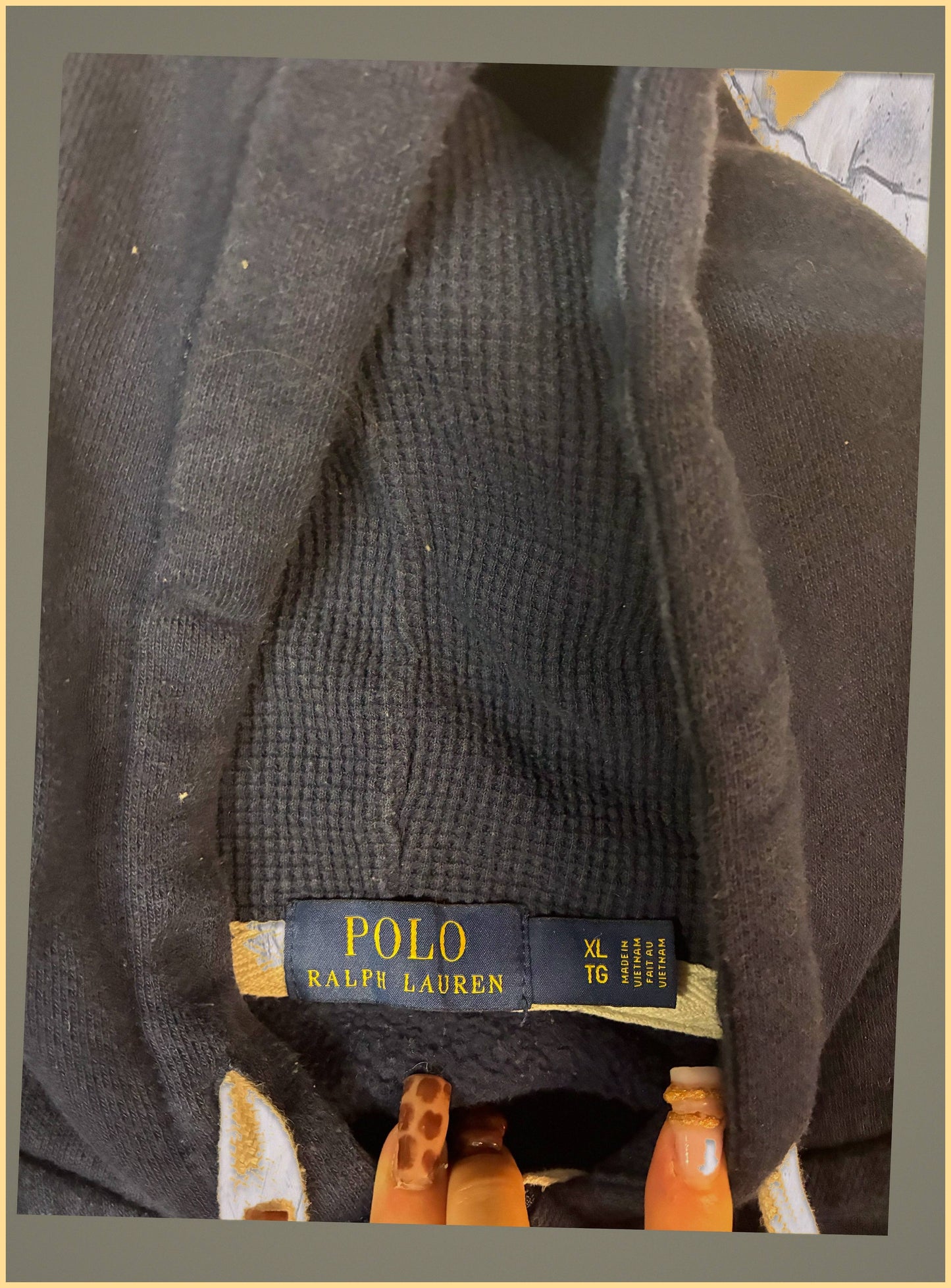 Vintage Polo Ralph Lauren Hoodie navy XL fit S 6-0-9-1
