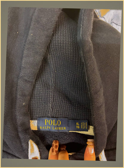 Vintage Polo Ralph Lauren Hoodie navy XL fit S 6-0-9-1