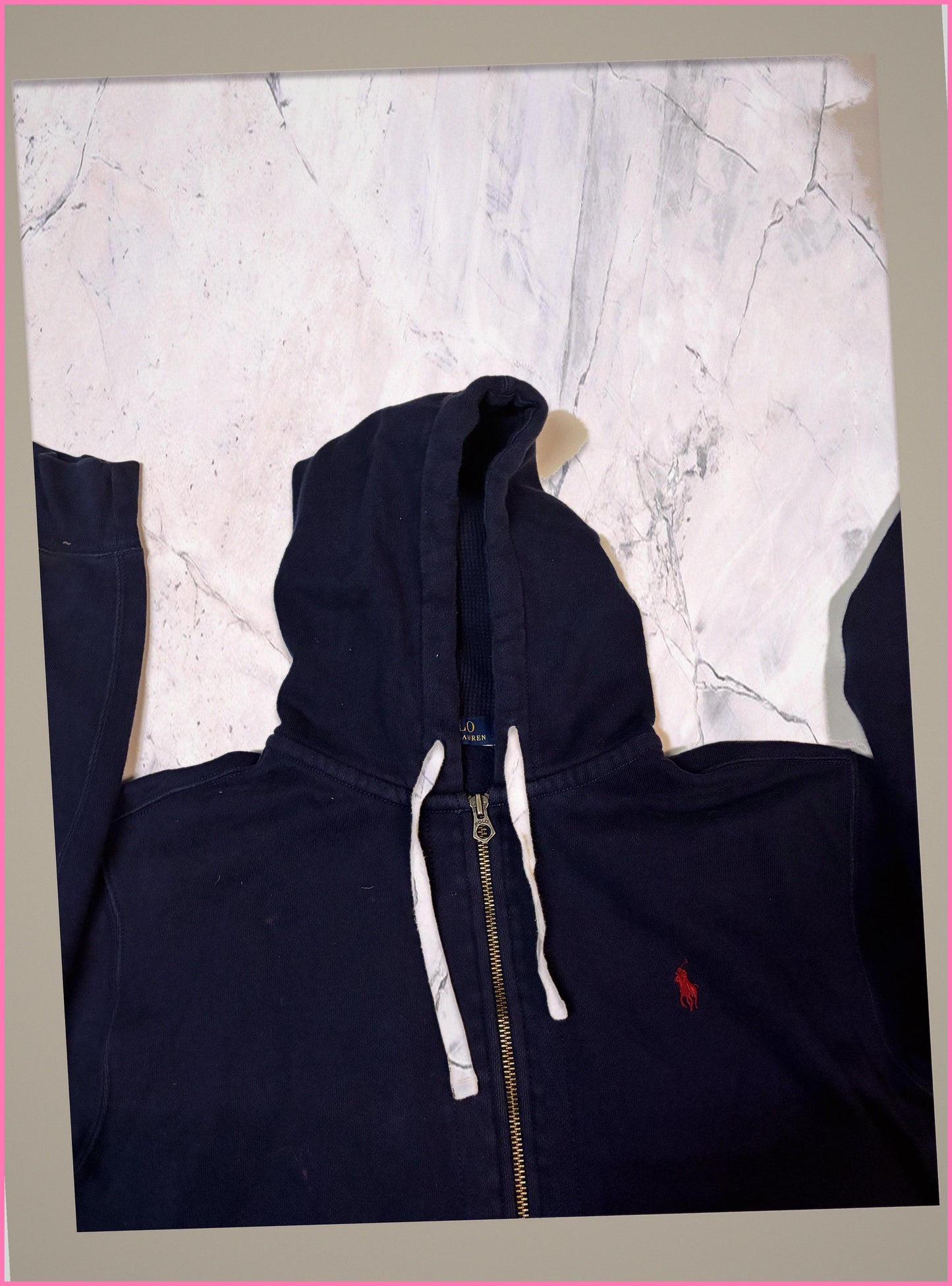 Vintage Polo Ralph Lauren Hoodie navy XL fit S 6-0-9-1