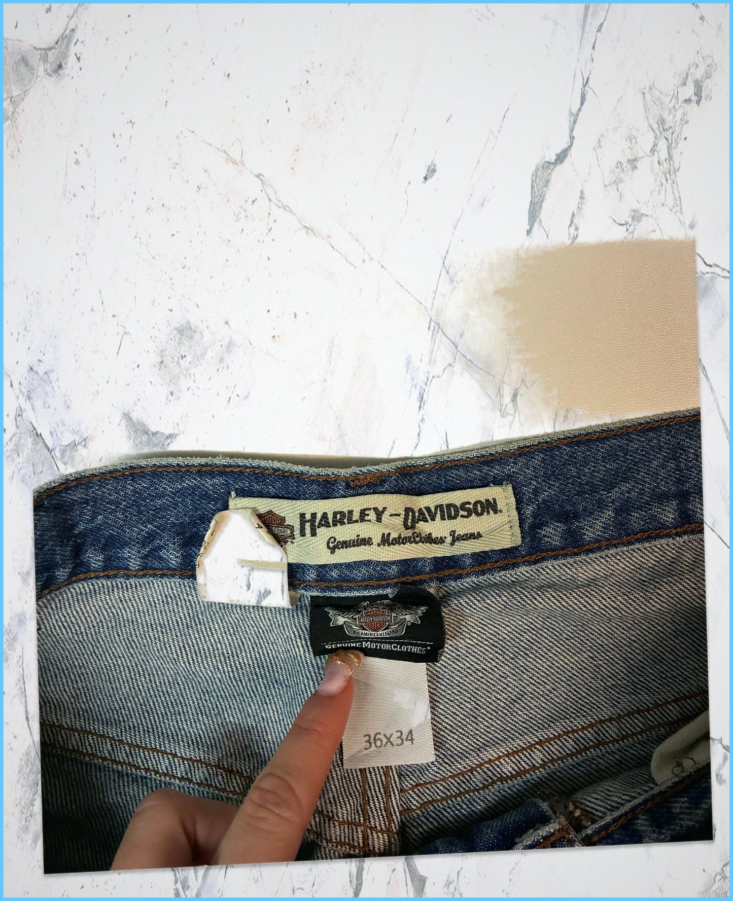 Vintage Harley Davidson Jeans baggy 36/34 fit XL 6-2-5-9