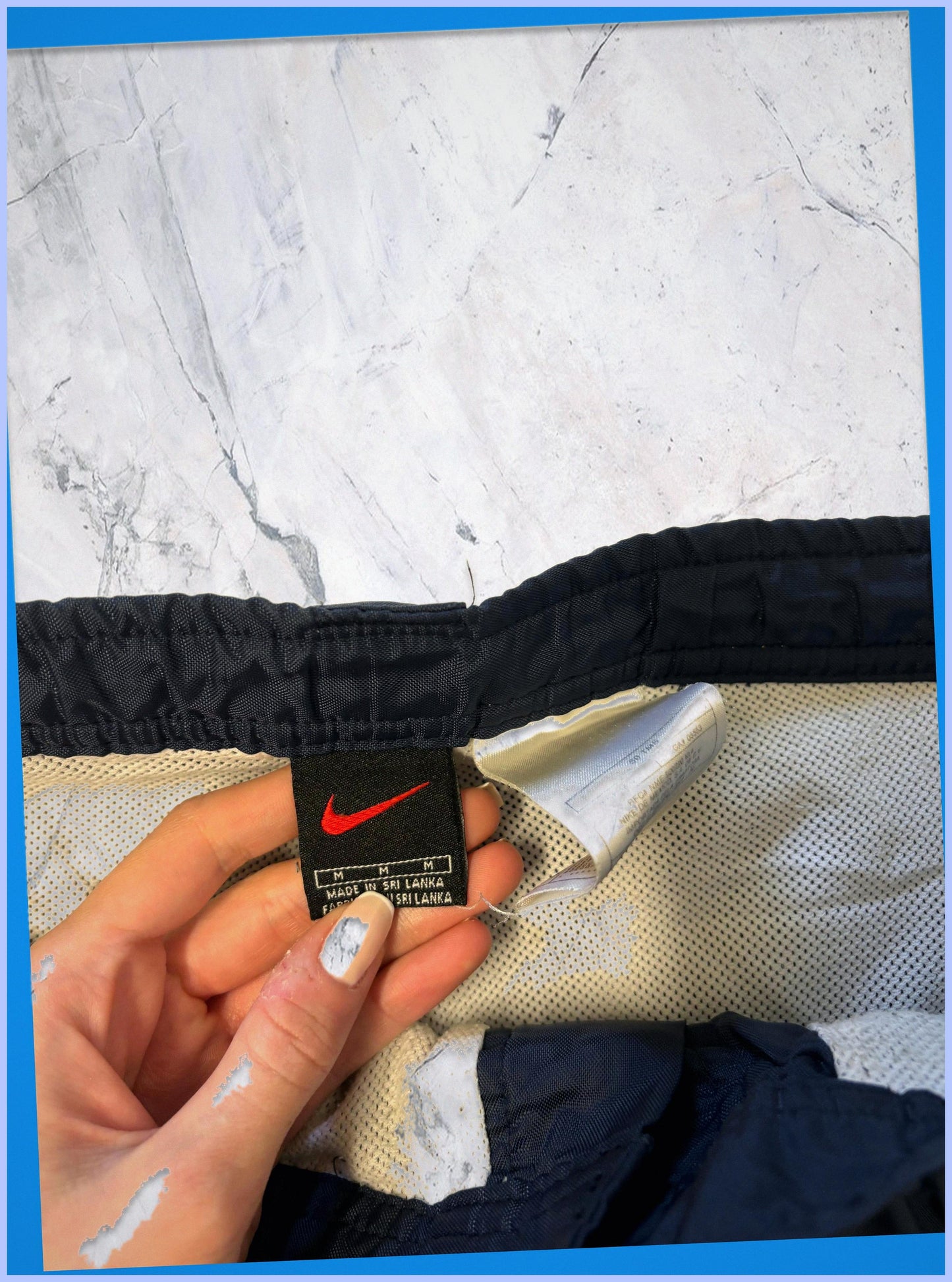 Nike Vintage Trackpants m baggy blau 7 2 6 9