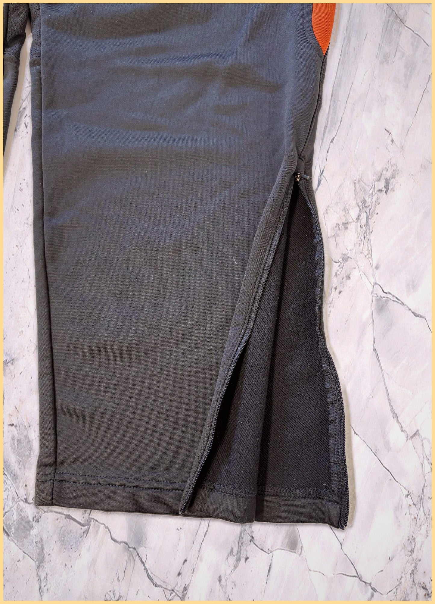 Nike Vintage Trackpants L baggy grau orange 7 268