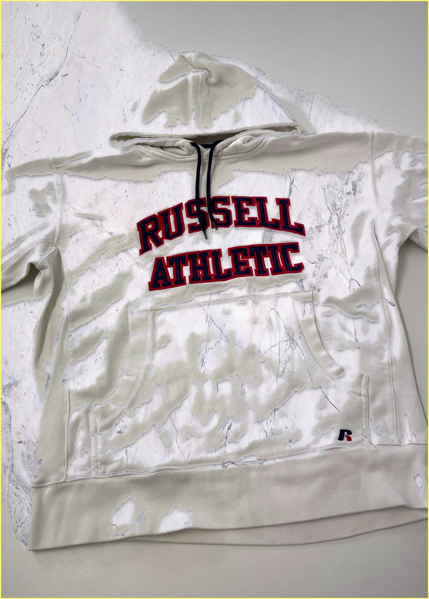 Russell Athletic Vintage Hoodie gestickt XXL 6 6 0 4