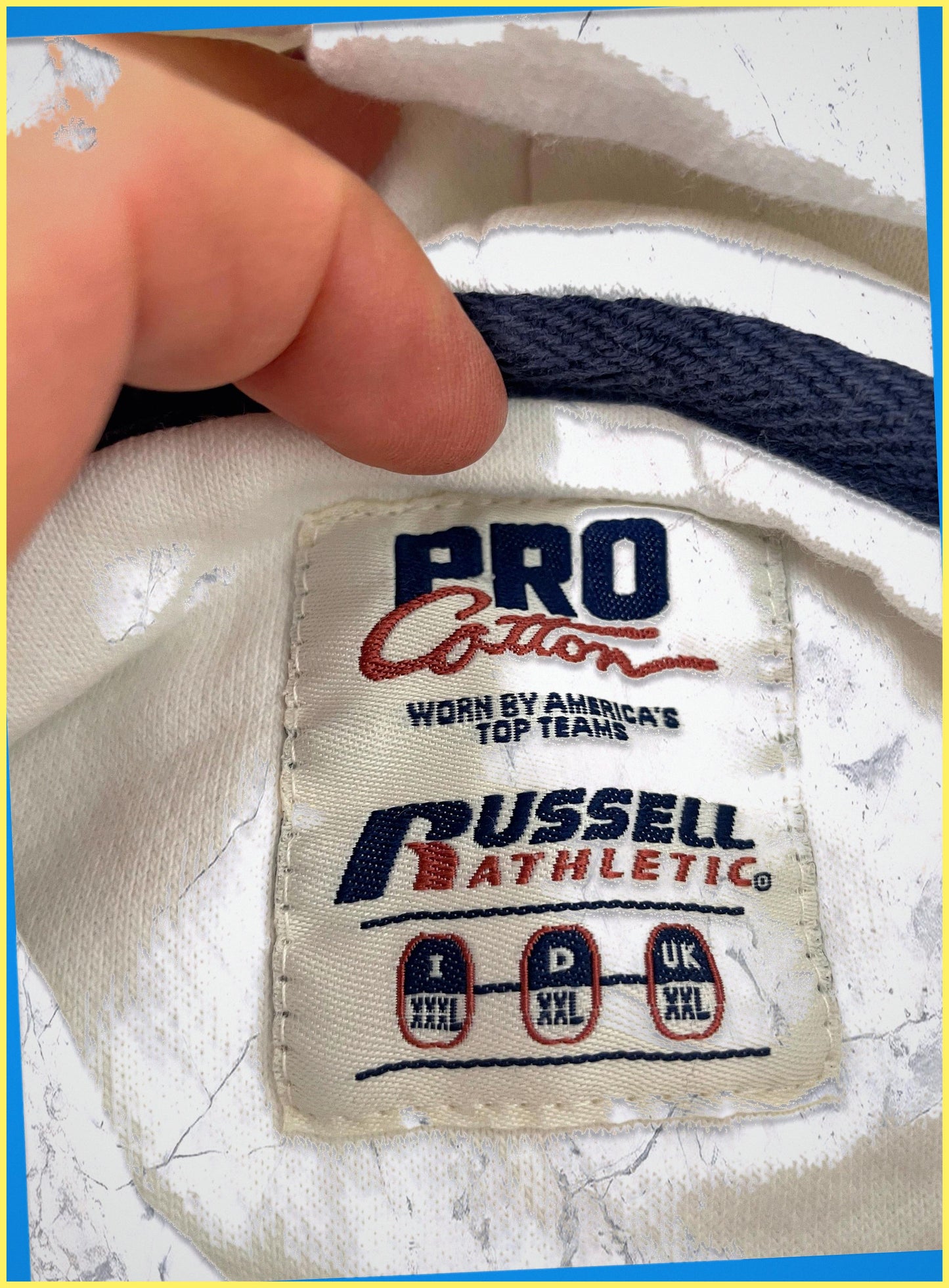 Russell Athletic Vintage Hoodie gestickt XXL 6 6 0 4