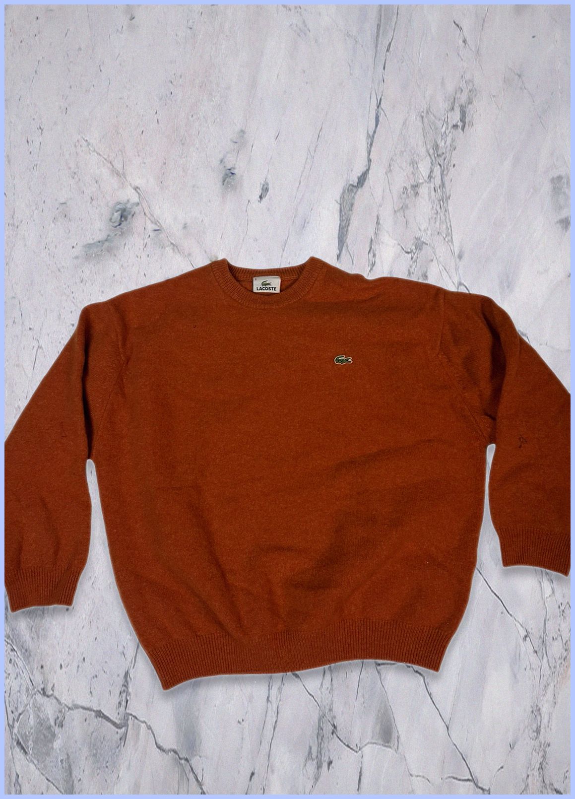 Lacoste Vintage Pullover S-M 100% Wolle 5 872