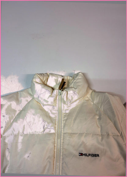 Vintage Tommy Hilfiger Winterjacke cremefarben L 6 290