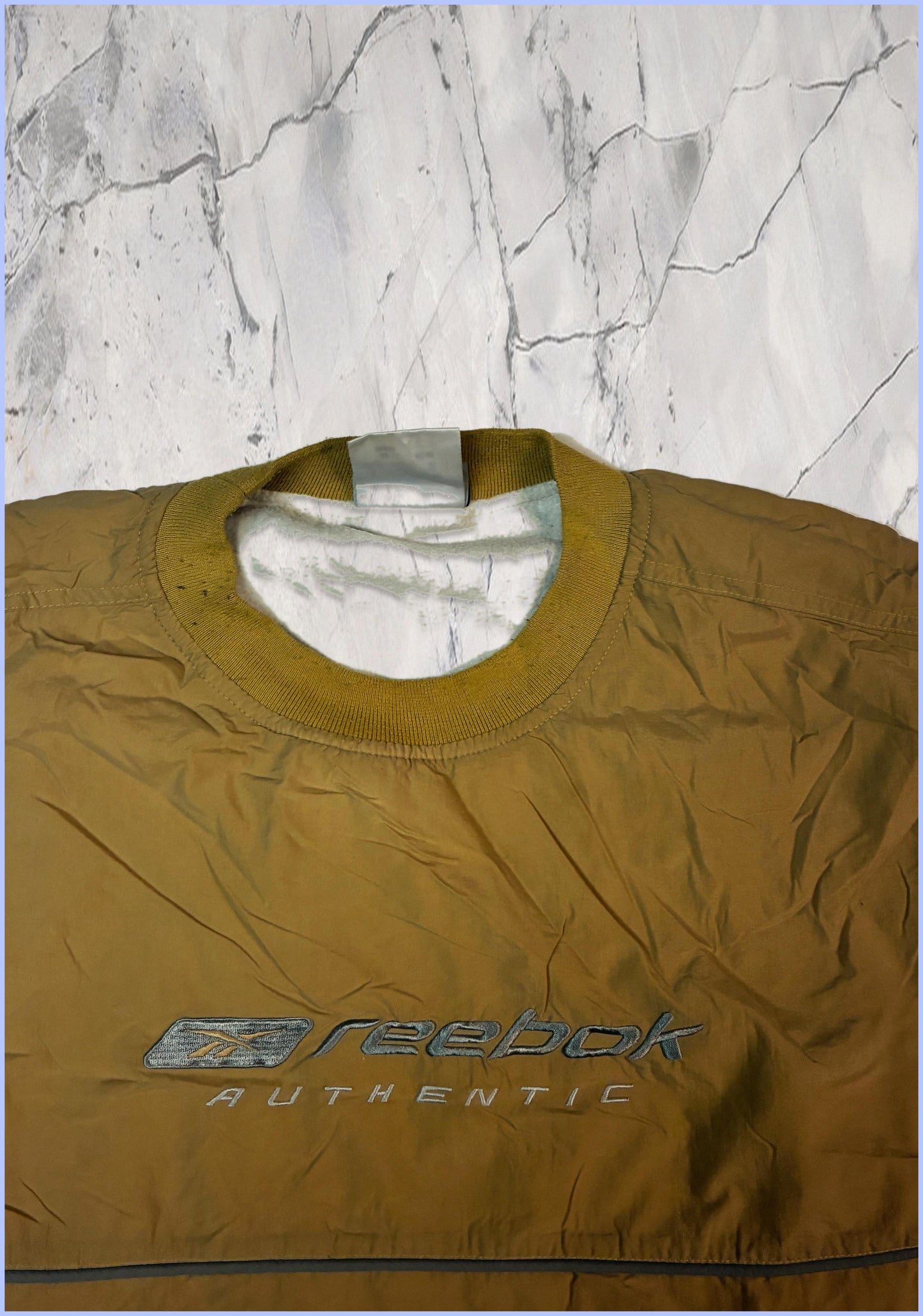 Vintage Reebok Sweatshirt aus Regenjacken Stoff S fit M 5 9 3 0
