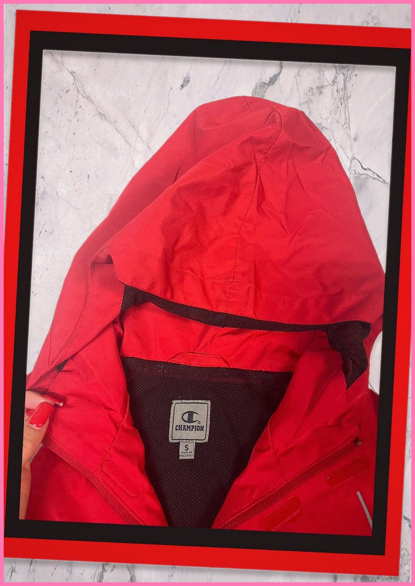 Vintage Champion Regenjacke S fit M 43 89