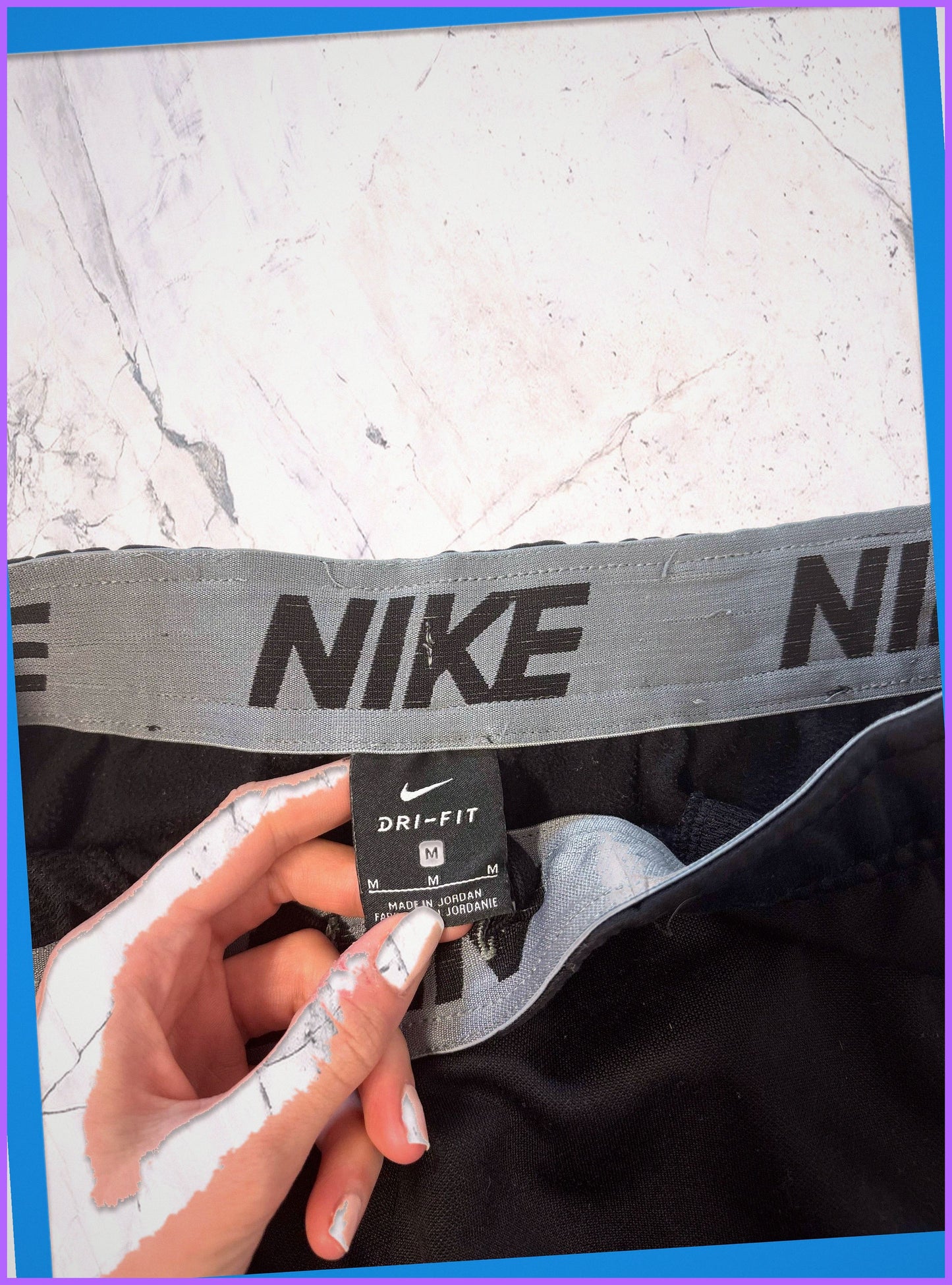Nike Vintage Trackpants M baggy schwarz 72 78