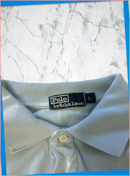 Polo Ralph Lauren Vintage Poloshirt L babyblau 7-285