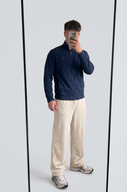 Polo Ralph Lauren Vintage Zipper Xxl Navy 6-3-2-4 – getragenes Produktfoto