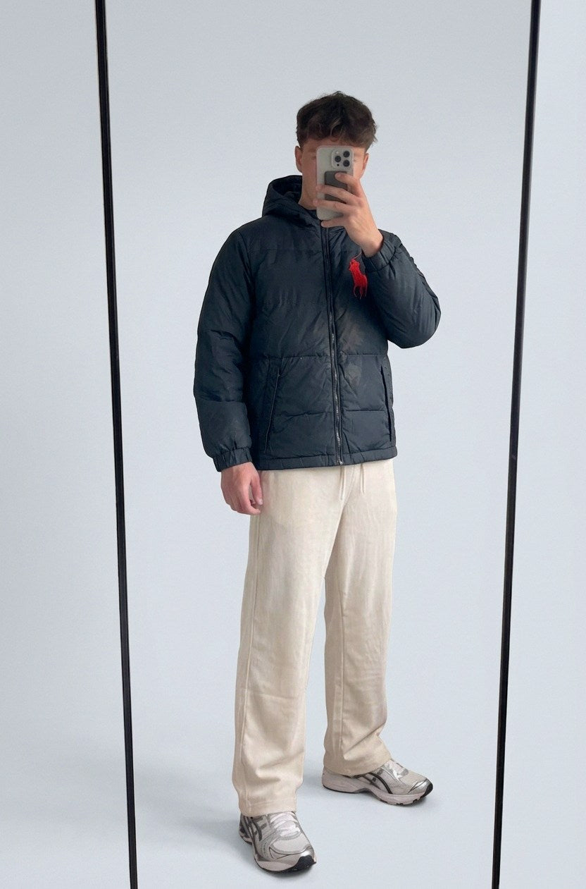 Polo Ralph Lauren Vintage Daunenjacke L 5-4-3-1 – getragenes Produktfoto