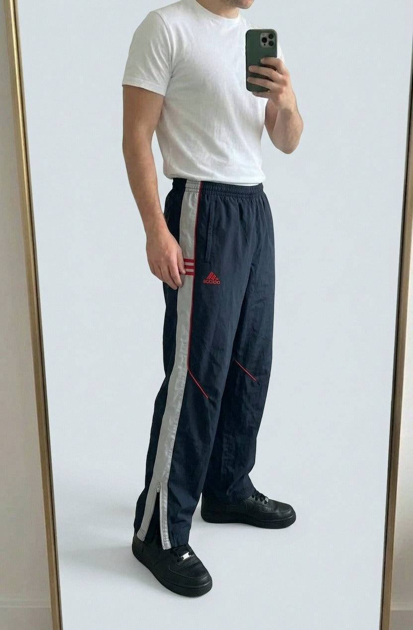 Adidas Vintage Track Pants S | Baggy Trackpants 7 3 8 8 – getragenes Produktfoto
