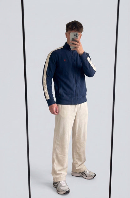 Polo Ralph Lauren Vintage Zipper Xxl Navy 6-3-2-4 – getragenes Produktfoto