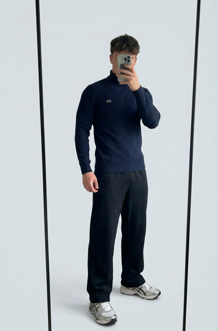 Lacoste Vintage Rollkragenpullover Wolle S navy 728 2