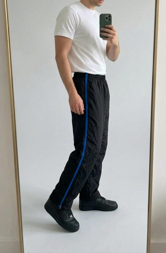Vintage Starter Trackpants baggy L fit S - M 5-6-2-5 – getragenes Produktfoto